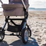 non-toxic stroller being used outdoors
