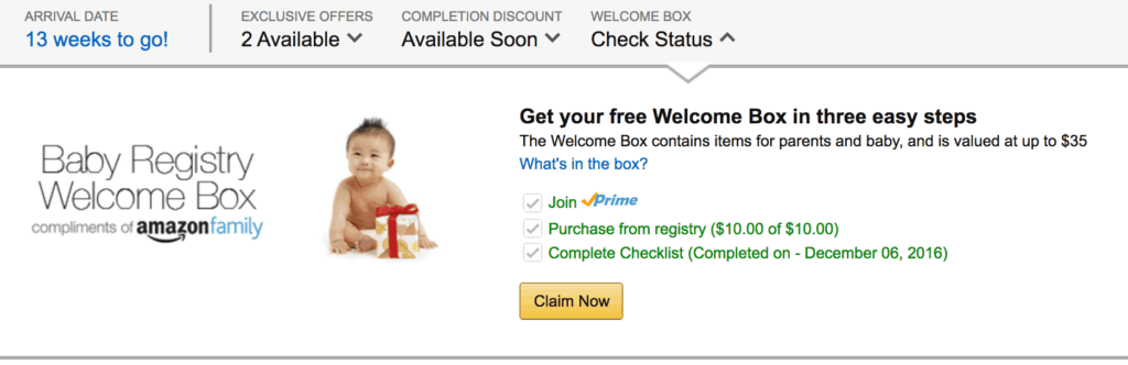 Get the Free Baby Registry Welcome Box
