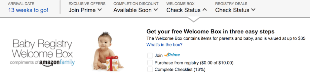 How to get your New Baby Registry Welcome Box