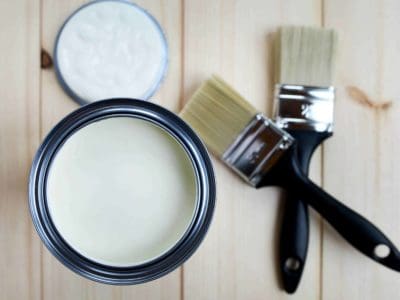 zero-voc paint and paintbrush for baby's nursery