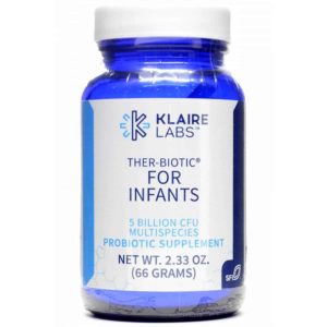 picture of klaire labs infant probiotics blue bottle