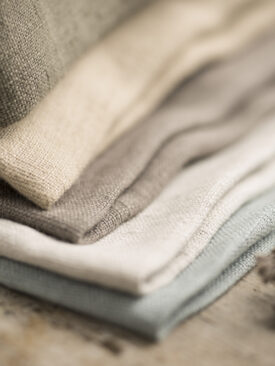 closeup of organic, oeko-tex certified fabrics