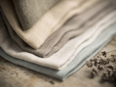 closeup of organic, oeko-tex certified fabrics