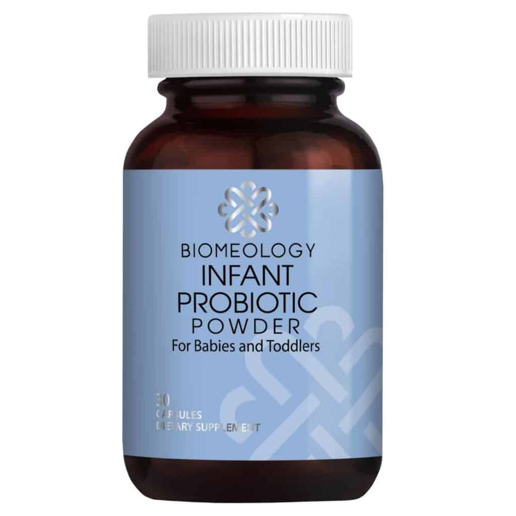 image of blue baby probiotic bottle