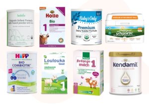 collage image best organic baby formula brands