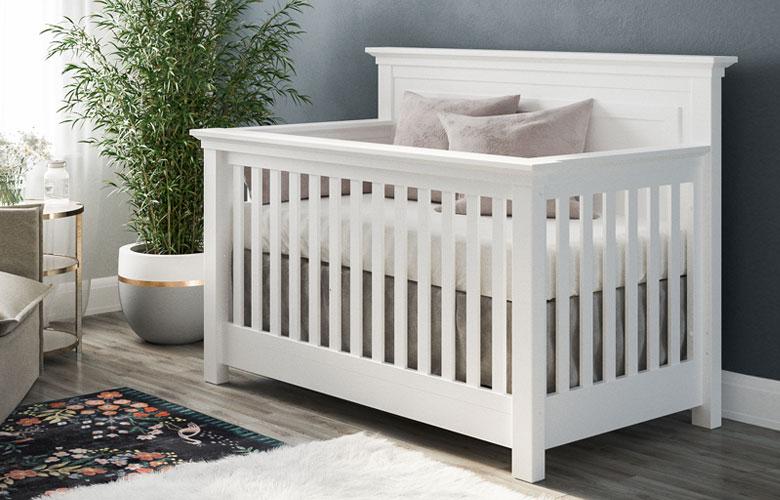 solid white romina furniture karisma convertible crib in white