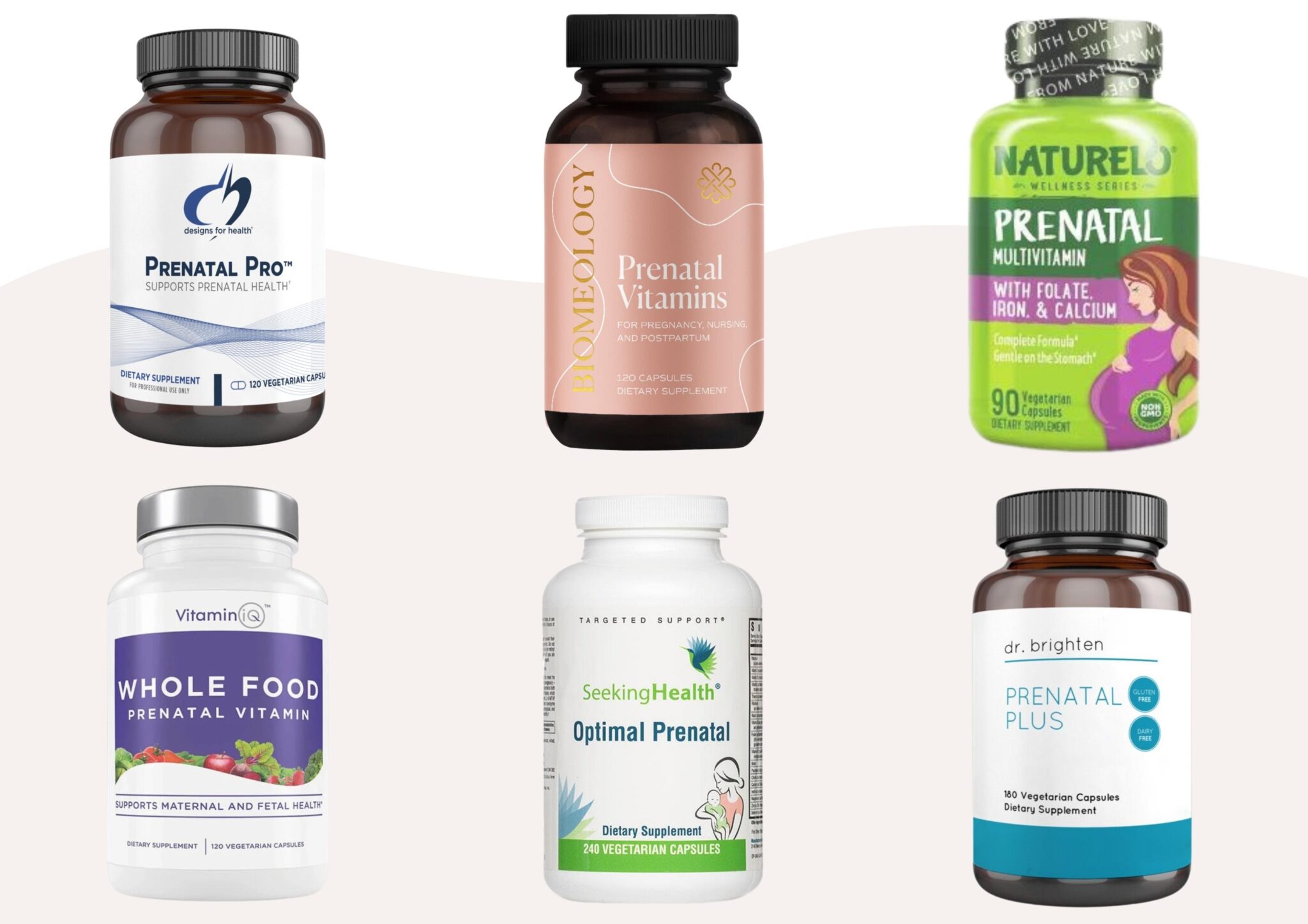 collage of best prenatal vitamins