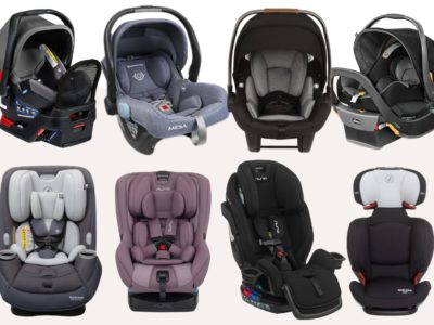 collage image of non-toxic car seats
