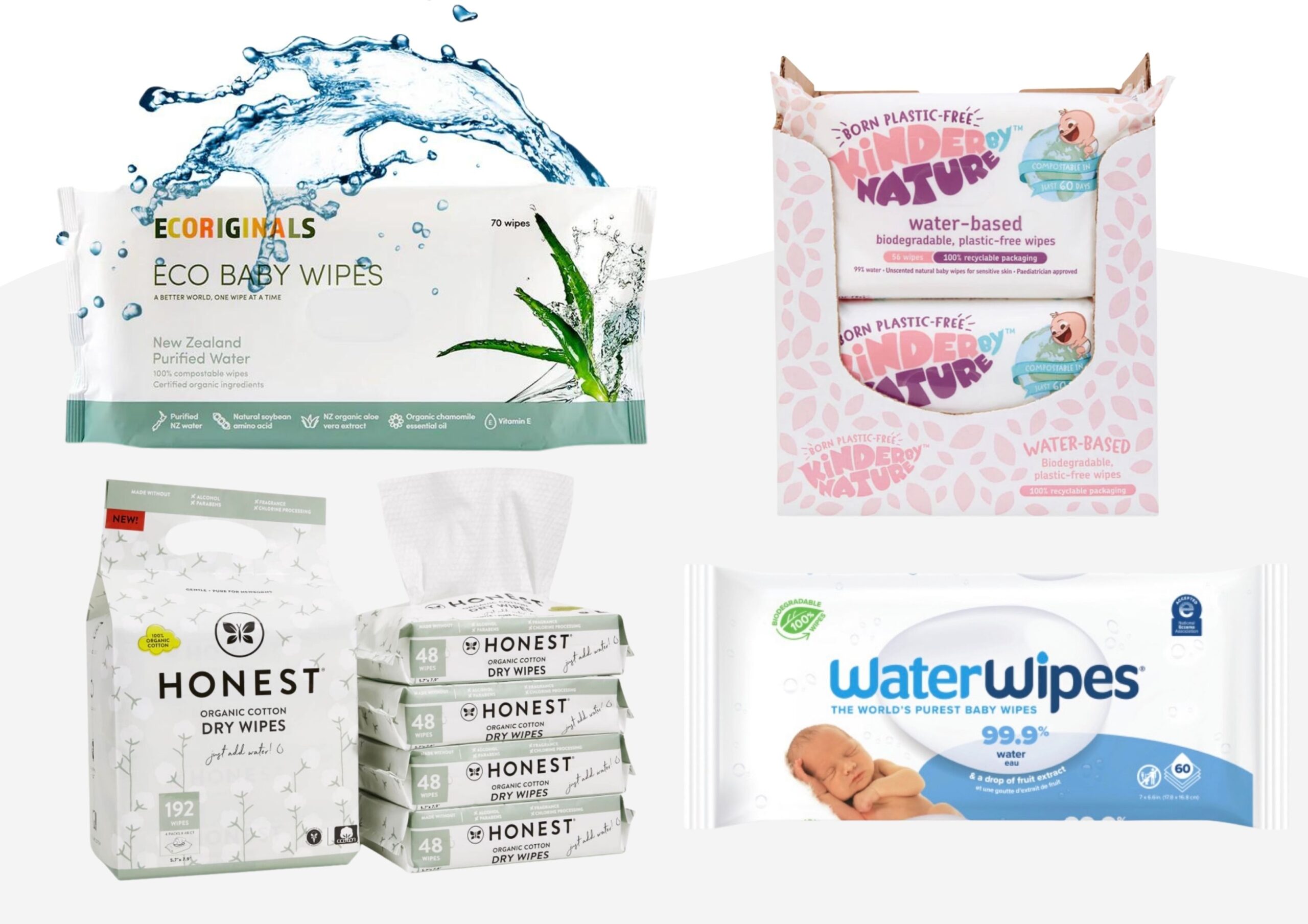 New Sealed 2 packs Baby Water Wipes The World's purest Baby Wipes